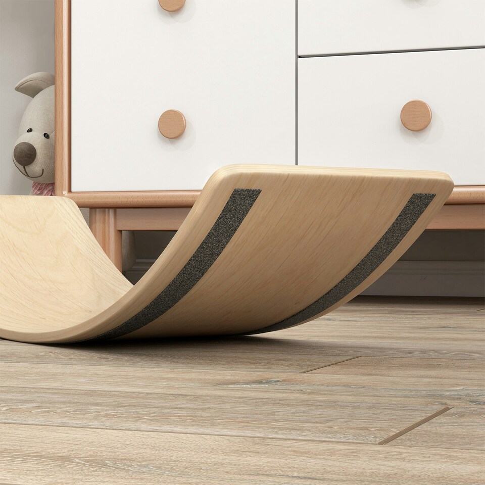 image 1 of AIYAPLAY Kids Wooden Balance Board for Children, for 3-8 Years Old