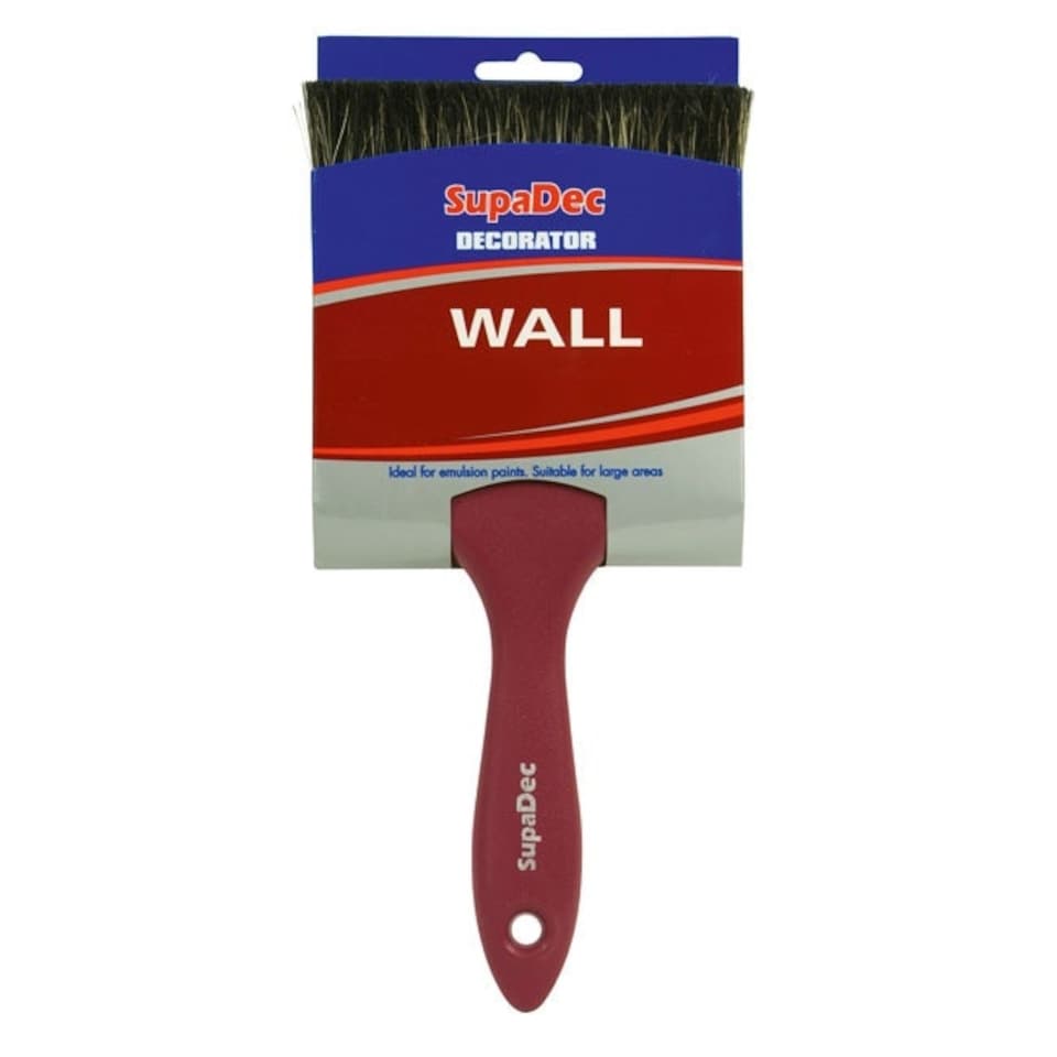 image 1 of SupaDec Decorator Wall Brush - Red - 10cm