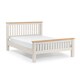image 2 of Elephant Grey Lacquer Two Tone Bed Frame - Double 4'6" (135cm)
