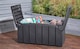 image 4 of Black 115cm x 55cm x 60cm Butterfly Opening Top 300 Litre Large Garden Storage Box Weatherproof with Padlock Hole | Black | Black