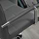 image 7 of Vinsetto Makeup Vanity Chair, PU Leather Mid Back Office Chair with Adjustable Height, Armrest and Rolling Wheels, Grey