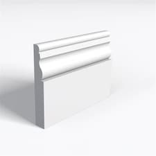 Pack of 20 (Total 20 Units) - Moisture Resistant MDF Primed Kings Skirting Board - 25mm (T) x 144mm (H) x 4200mm (L)