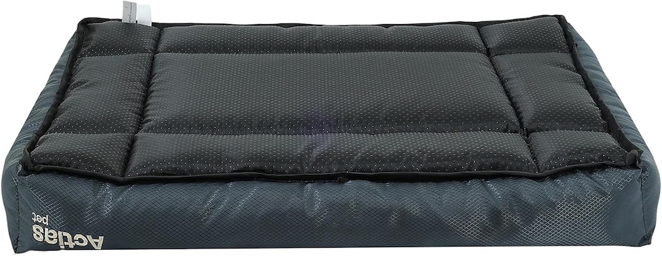 image 1 of Actiaspet Waterproof Dog Crate Bed Non-Slip Base Multiple Sizes (Grey, Large)