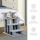 image 4 of PawHut Dog Steps for Bed 4 Step Pet Stairs for Sofa Dog Cat Climb Ladder Grey