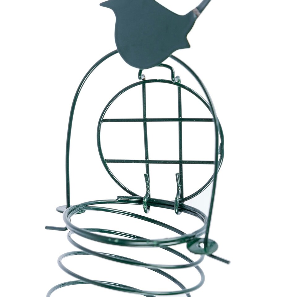 image 1 of Homescapes Metal Hanging Bird Feeder with Bird Decoration, Chaffinch