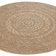 image 4 of The Rugs Indoor Outdoor Almendro Round Rug Chevron Design High Low Texture