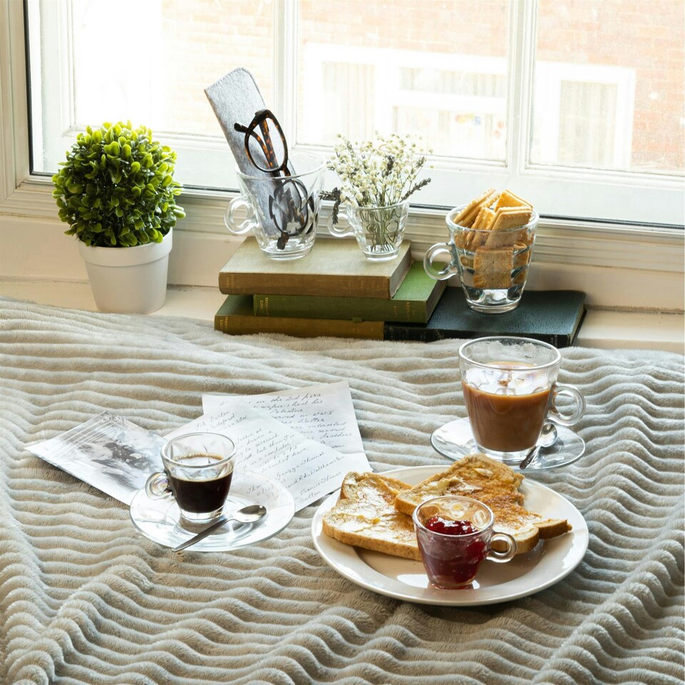image 1 of Bar Glass Cappuccino Saucers - 14cm - Pack of 6 Clear