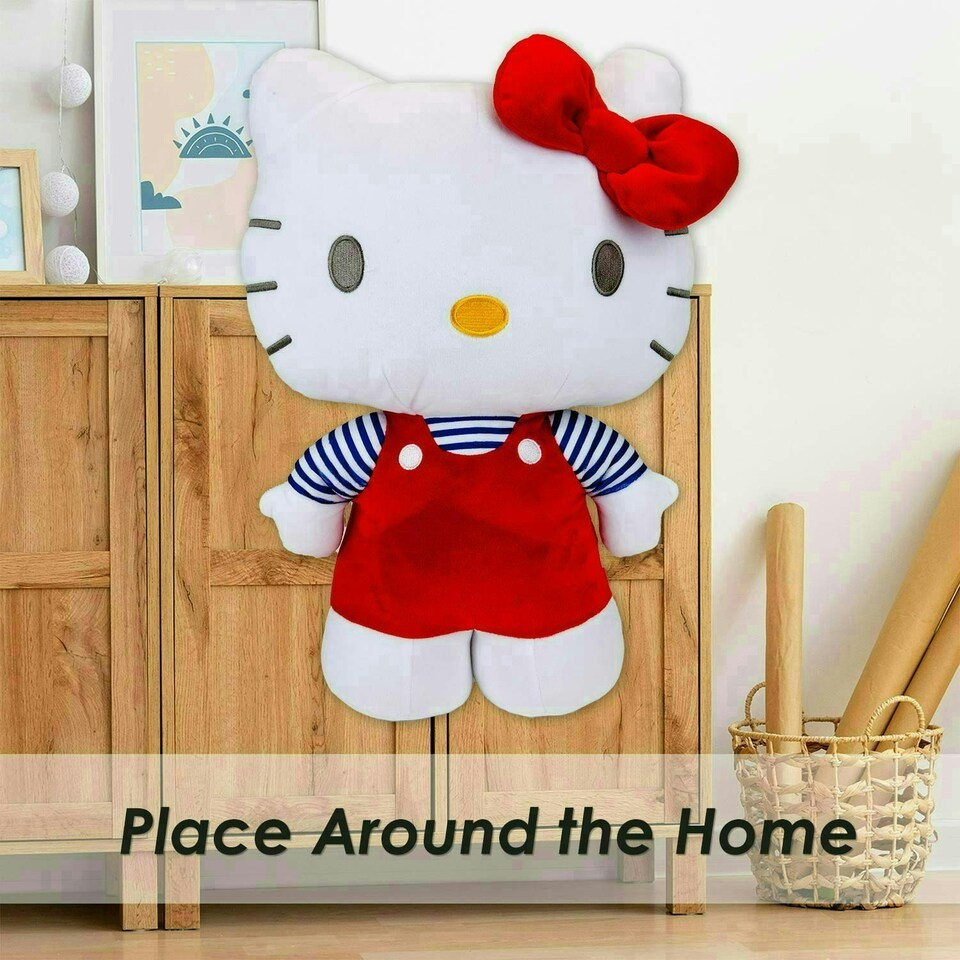 image 1 of Hello Kitty Soft Toy Large Plush Red Cute Plush Huggable Cuddly 50cm Red