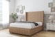 image 3 of Sloomy Marlborough Latte Dumfries Divan Bed Base 2 Drawers Foot-End With 54 Inch Wingback Headboard & 12 Inch Matching Footboard | Brown | Latte | King | 1