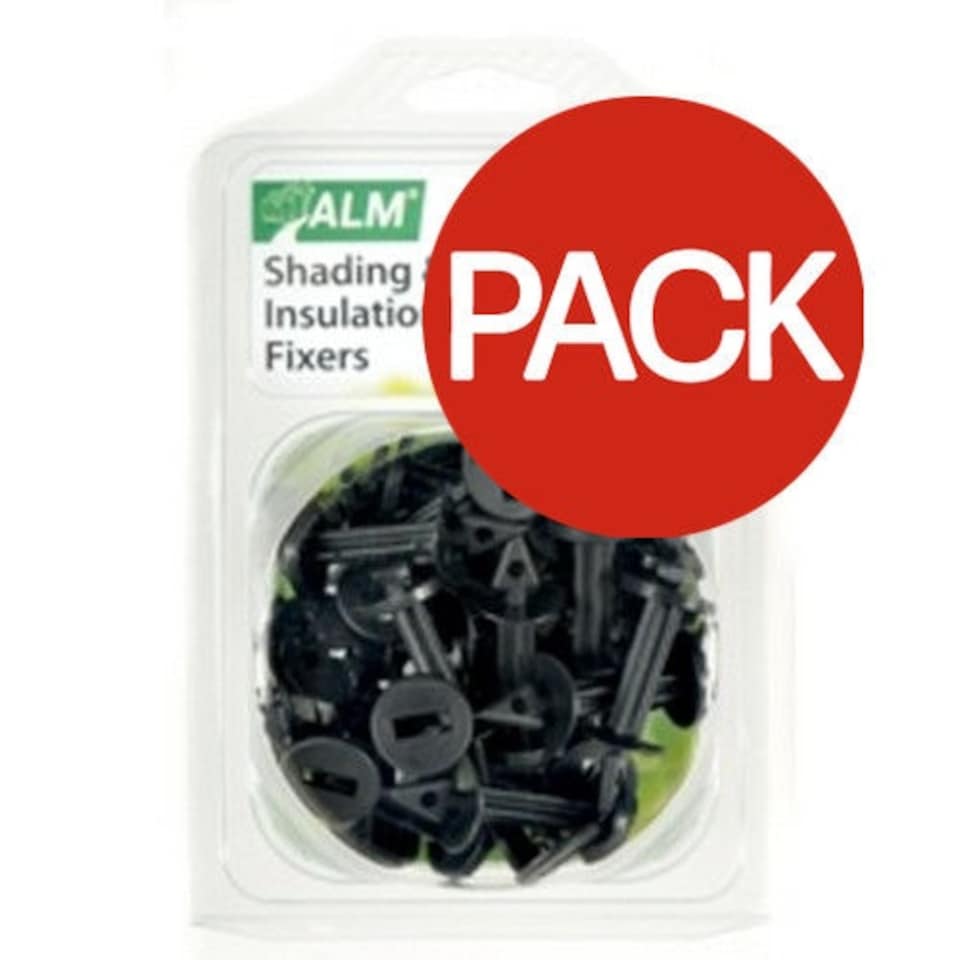 ALM Shading & Insulation Fixers (Pack of 20) - Black - One Size