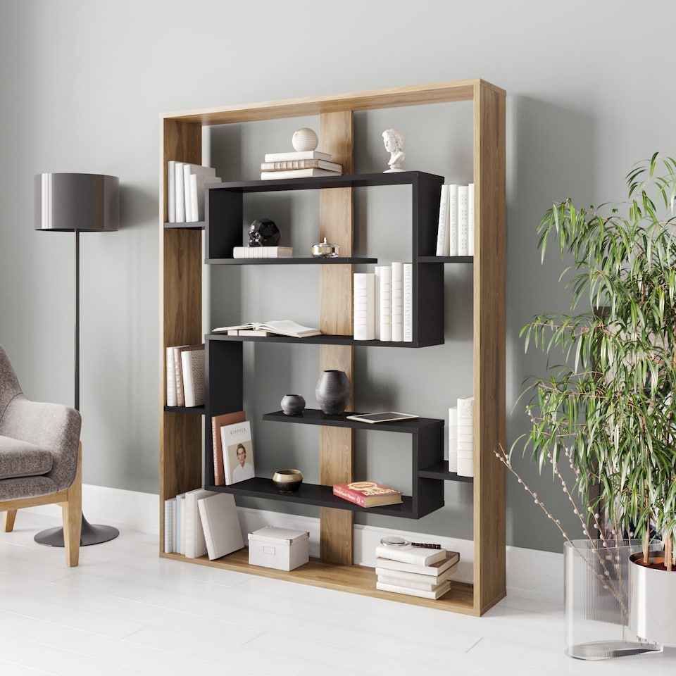 image 1 of Decorotika Esteban Geometric Bookcase