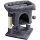 image 1 of Yaheetech 59 cm 2-Level Cat Tree with Condo Dark Grey