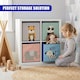 image 7 of The Magic Toy Shop Set Of 4 Animal Storage Boxes Foldable Blue Cubes