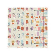 Leaves and Flowers, Abstract shapes Designer Splash Back | White