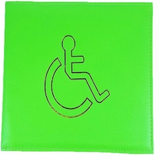 KAV Disabled Parking Badge Holder Protector Cover Wallet in PU Leather (Green)