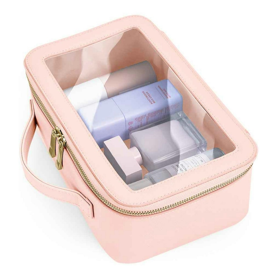 image 1 of Bagbase Boutique Clear Toiletry Bag - Soft Pink - One Size