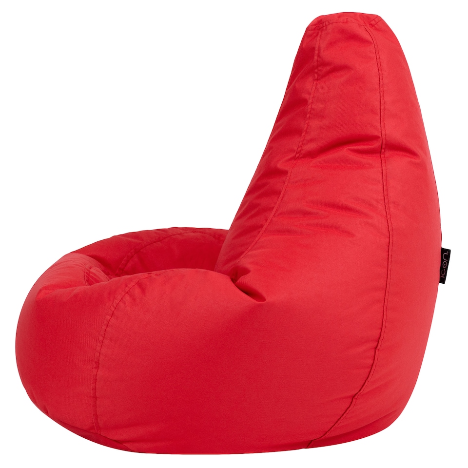 image 1 of icon Kids Recliner Beanbag Indoor and Outdoor Red Set of 2
