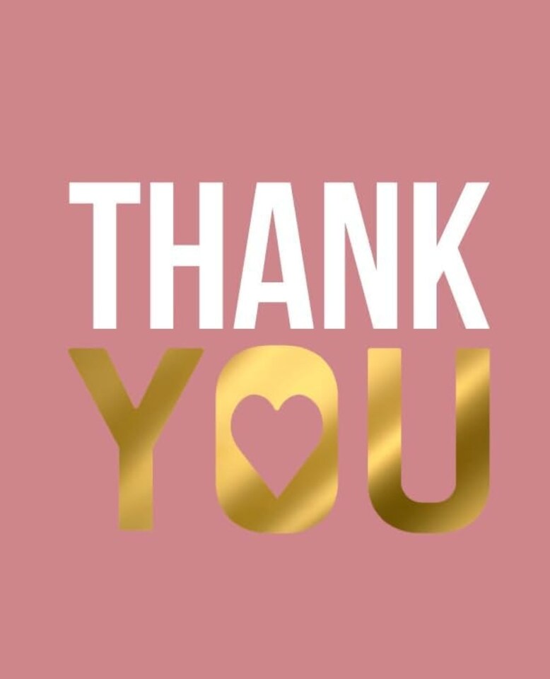 image 1 of Thank You Foiled Card