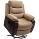 image 1 of HOMCOM Power Lift Riser and Recliner Chair with Remote Control, Brown Brown