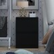 image 1 of FWStyle Carlton 2 Drawer Bedside Nightstand - Matt Black