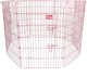 image 1 of Actiaspet Pink Metal Drop Pin Play Pen Available in 4 Different Sizes (Pink, Large, 8)