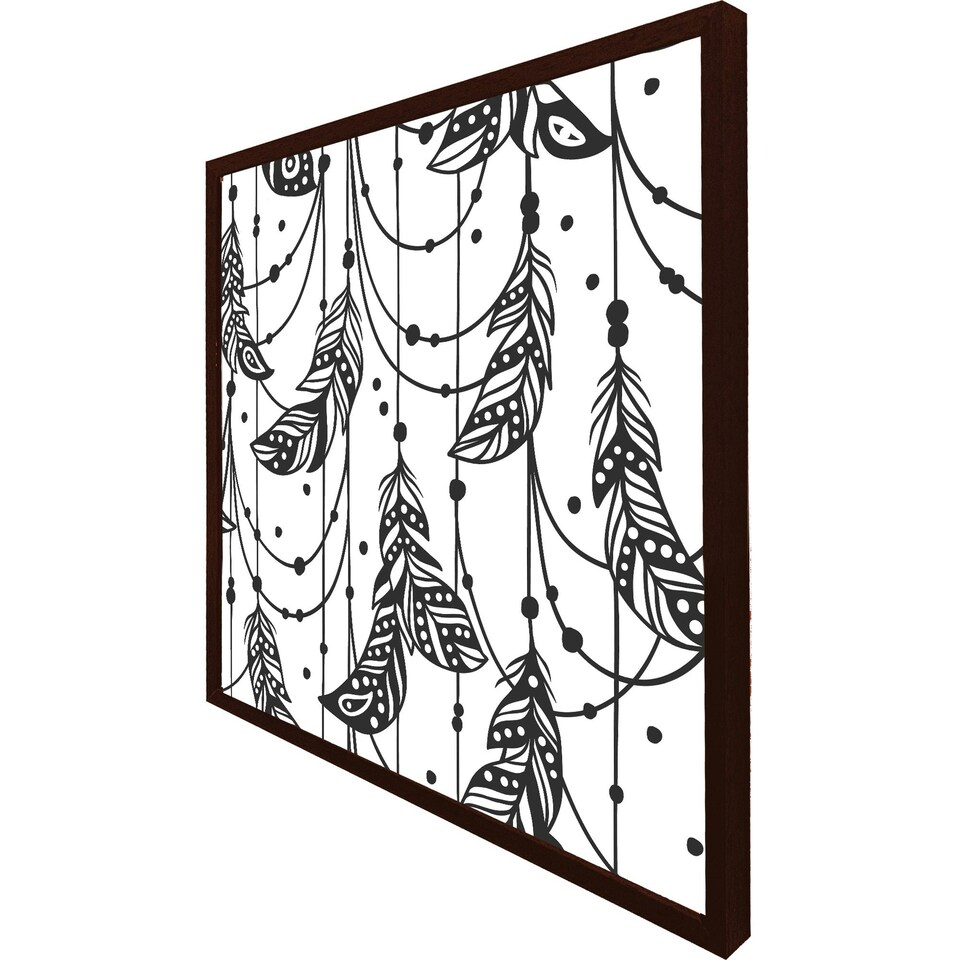 image 1 of Hand drawn bohemian chic style (Picutre Frame) Black | L
