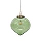 image 2 of Layla - Green Glass Easy Fit Pendant Shade with Antique Brass Detail