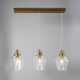 image 3 of BHS Saskia Bubble Glass Diner Pendant Bar, Satin Brass