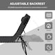 image 3 of Outsunny Folding Beach Chair Chaise Lounge 4 Adjustable Positions, Black