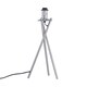 image 4 of Set of 2 Tripod Table Lamps with Natural Cotton Fabric Shades | Chrome | Brown | Large | 2