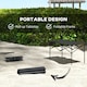 image 3 of Outsunny Portable Camping Table, 3ft Lightweight Folding Aluminium Picnic Table with Roll Up Top, Carry Bag for Outdoor Camping, Picnic, Hiking, Cooking, BBQ, Fishing, Black
