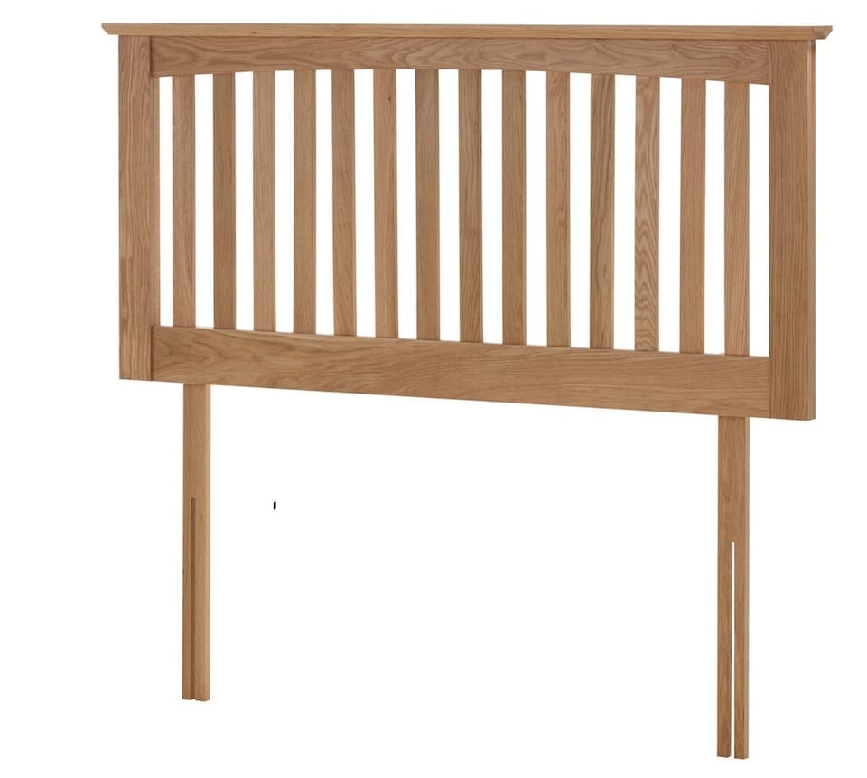 image 1 of 3ft Single Genuine Solid Oak Headboard Bedhead.Oak Wood Wooden Vivaldi Head Board