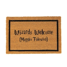 Nicola Spring Halloween Coir Door Mat - 60 x 40cm - Wizards Welcome