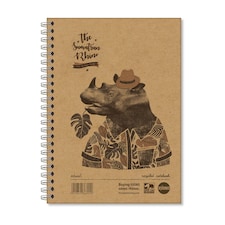 Rhino A5 Recycled 160 Page 8mm Lined Twinwire Wirebound Book