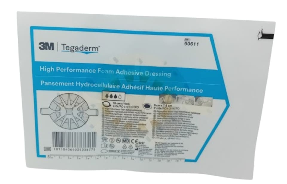 image 1 of Tegaderm High Performance Foam Adhesive Dressing 10cm x 11cm Box of 10