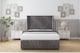 image 2 of Sloomy Rutherford Slate Naples Divan Bed Base No Drawers With 54 Inch Wingback Headboard & 12 Inch Matching Footboard | Grey | Slate | Single | 1