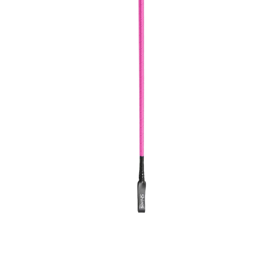 image 1 of Shires Threaded Leather Horse Riding Whip - Raspberry - 26in