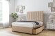 image 4 of Sloomy Kansas Pebble Plush Divan Bed Base 2 Drawers Same Side With 26 Inch Strutted Headboard | Brown | Pebble | King | 1