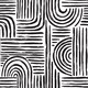 image 1 of Raffia Curves Wallpaper in Charcoal on White | White | Charcoal on White