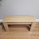 image 3 of Dining Table and 2 Benches Oak Effect Table With 2 Benches Dining Room Furniture | Brown