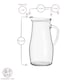 image 3 of LAV Misket Glass Water Jug with Silicone Lid - 1.8L