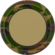 8 MILITARY CAMO 9IN PLATE -  UNIQUE