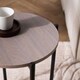 image 3 of OHS Round Side Table Coffee End Tables Nightstand with Metal Frame | Bronze | Natural