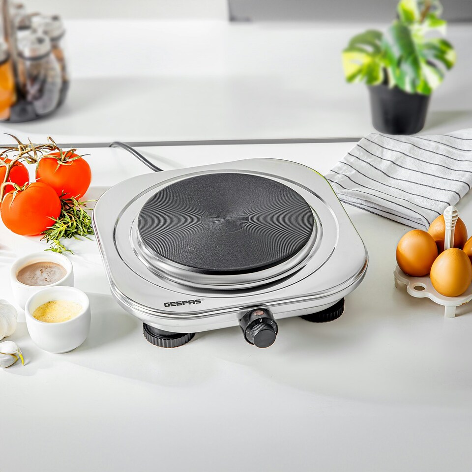 image 1 of GEEPAS 1500W Stainless Steel Single Hot Plate