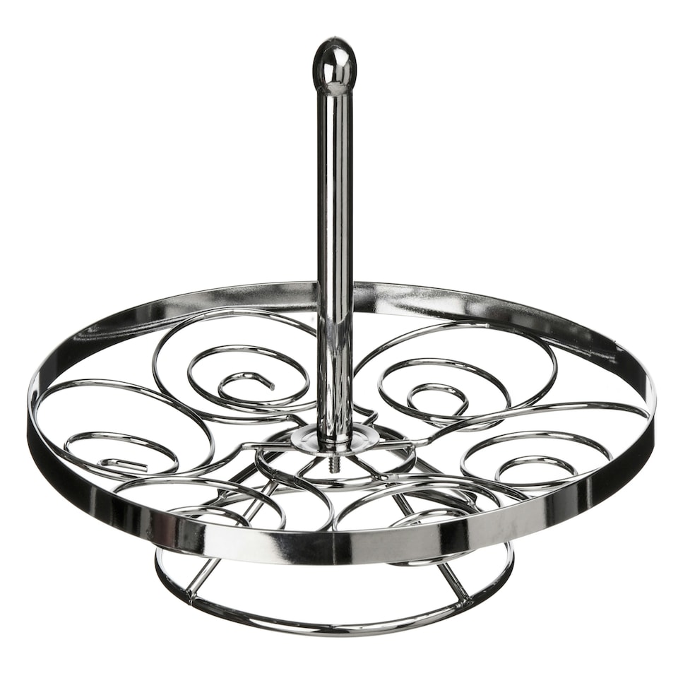 image 1 of Swirl Chrome 6 Cup Cake Stand Silver
