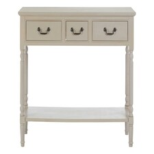 Interiors by Premier Grey Console Table for Hallway, Pine Wood  Wood Table for Home Décor with 3 drawers Grey