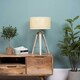 image 3 of ValueLights Clipper Scandi Brown Table Lamp