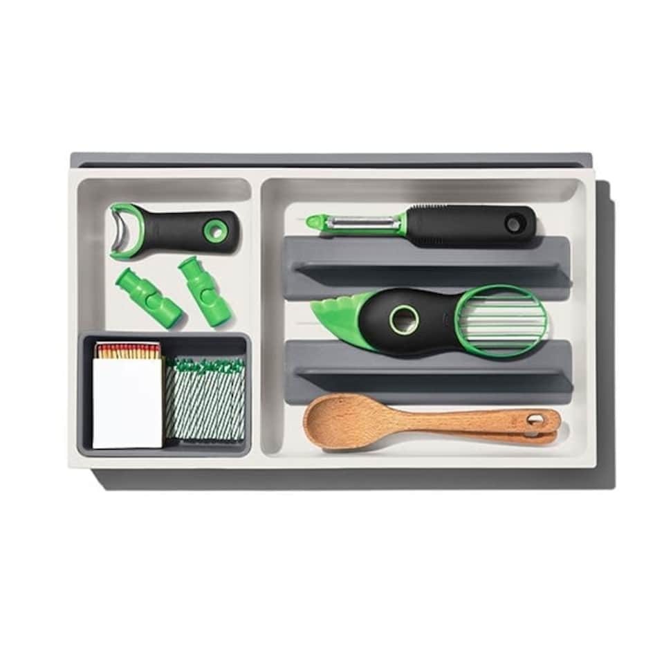 image 1 of OXO Good Grips Expanding Gadget Organizer | White