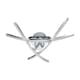 image 2 of COSYLYTE Samford 3 Light LED  Beaded Ceiling Light Chrome