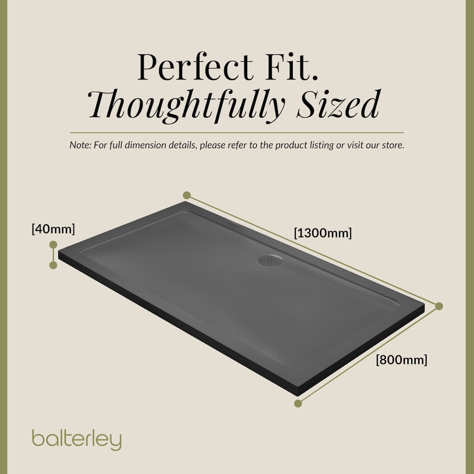 image 1 of Balterley Premium Rectangular Shower Tray | Grey | Grey Slate | 1